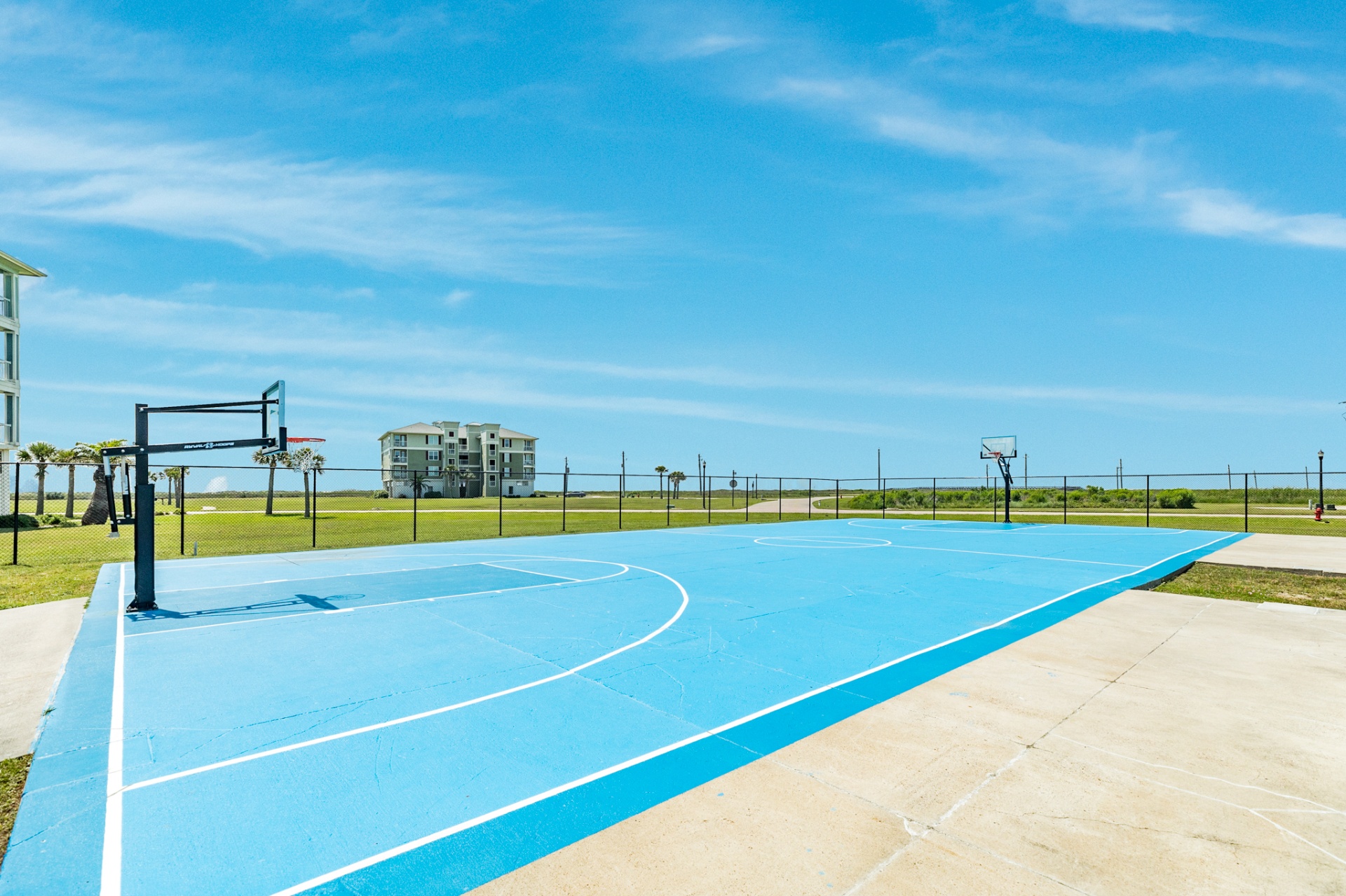 Outdoor basketball court
