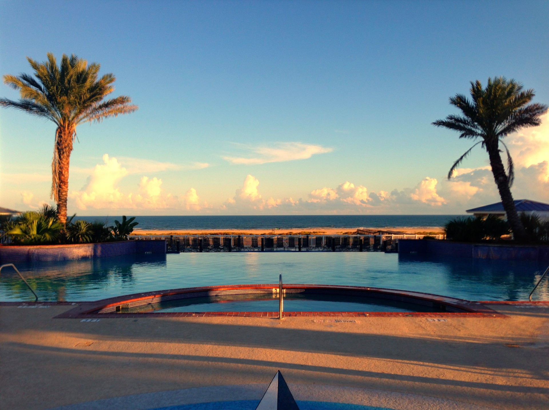 Infinity pool overlooking gulf