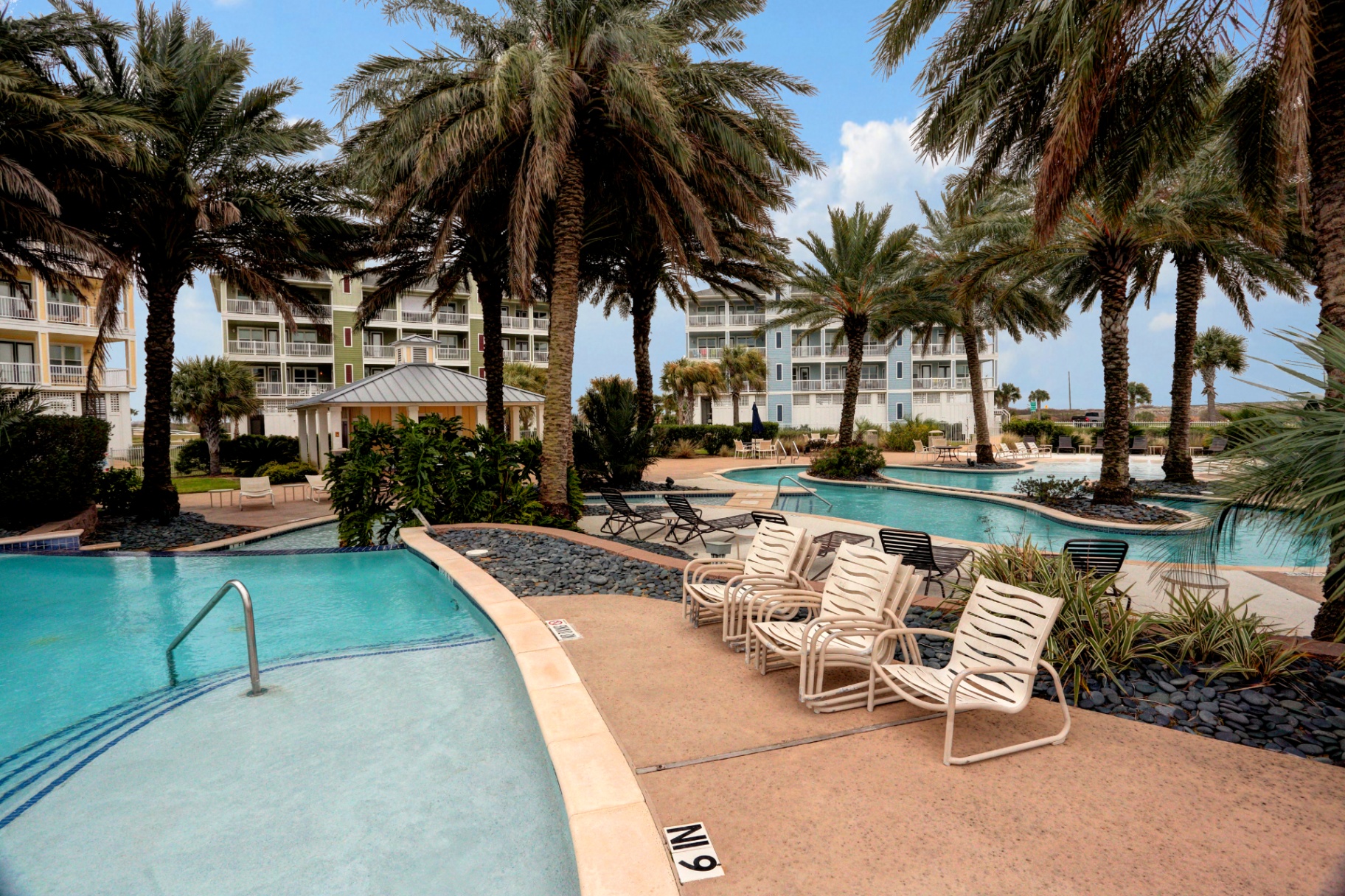 Stunning sunset views from the bay side pool area